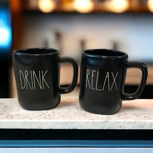 ⤵️🆕 Rae Dunn DRINK | RELAX Mugs